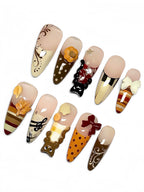 Autumn Woodland Cozy Handmade Press On Nail Set