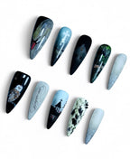 Dark Gothic Religious Handmade Press On Nail Set