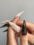 Dark Gothic Rococo Handmade 3D Press On Nails