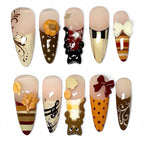 Autumn Woodland Cozy Handmade Press On Nail Set
