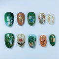 Enchanted Forest Fantasy Handmade Press On Nail Set