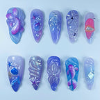Fantasy Mermaid Ocean Handmade Press On Nail Set