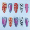 Gothic Serenity Cross Gradient Press On Nail Set
