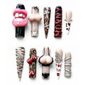 Gothic Tattoo Handmade Press On Nail Set