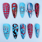 Retro Pop Art Handmade Press On Nail Set