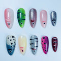 Whimsical Fish Art Handmade Press On Nail Set
