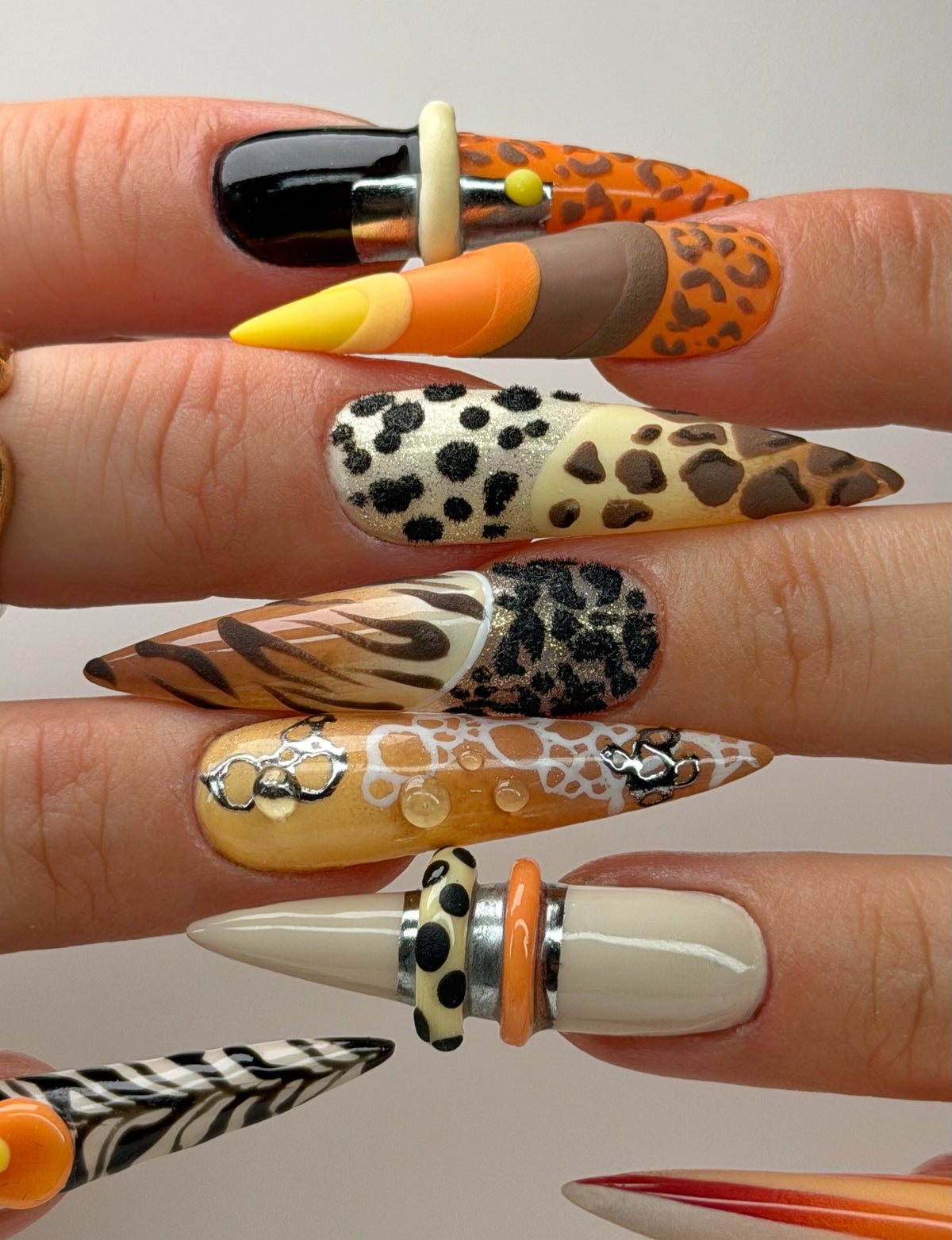 Wildcat Safari Statement Handmade Press On Nails