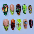Woodland Fantasy Sculptural Handmade Press On Nail Set Luxury Design Collection
