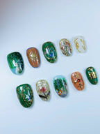 Enchanted Forest Fantasy Handmade Press On Nail Set