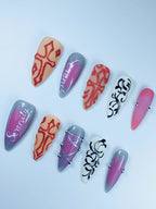 Gothic Serenity Cross Gradient Press On Nail Set