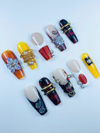 Retro Jewelry Inspired Handmade Press On Nail Set