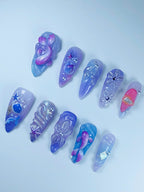 Fantasy Mermaid Ocean Handmade Press On Nail Set
